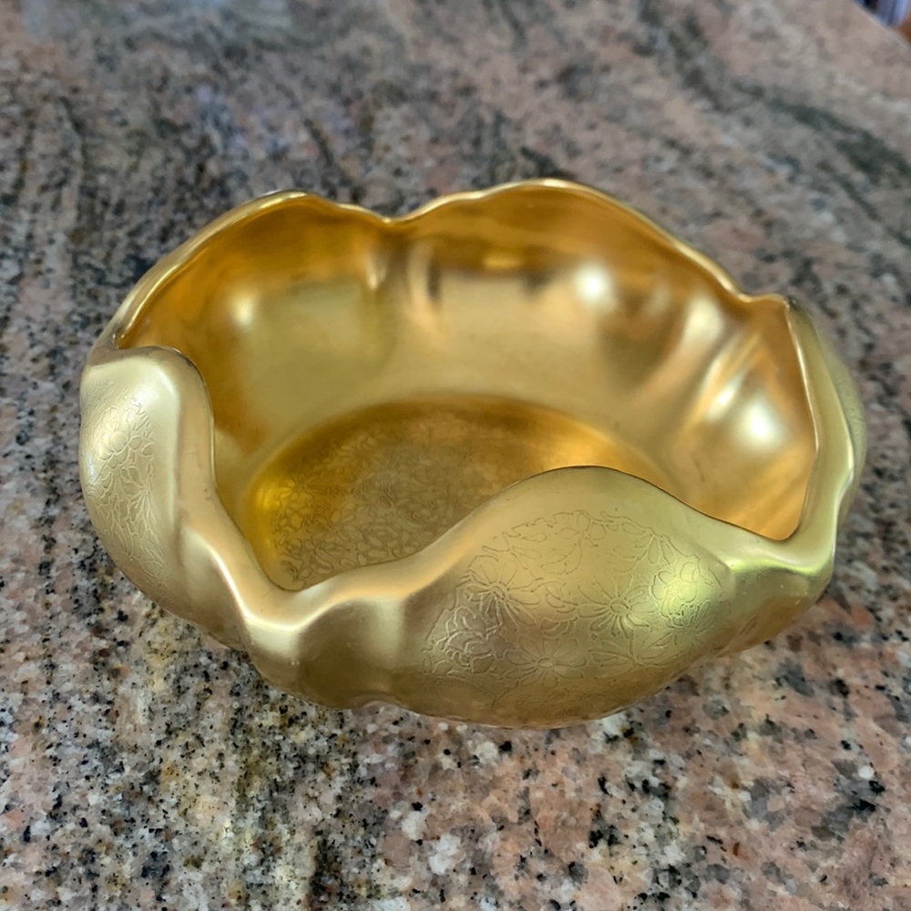 Pickard China  vintage gold dish.